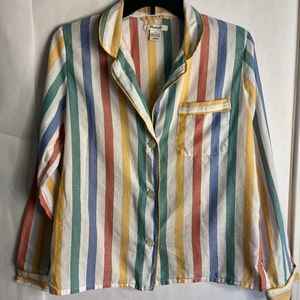 Madewell colorful striped button up shirt Size S